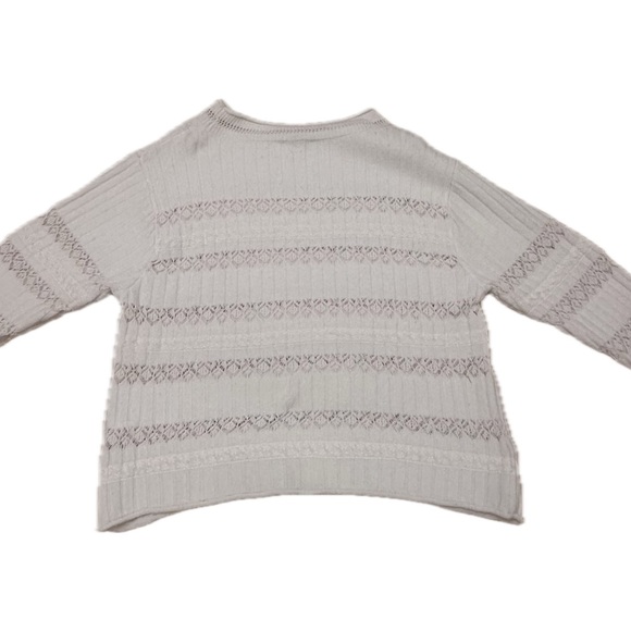 Zara Cream Oversized Laced Sweater - Picture 2 of 4